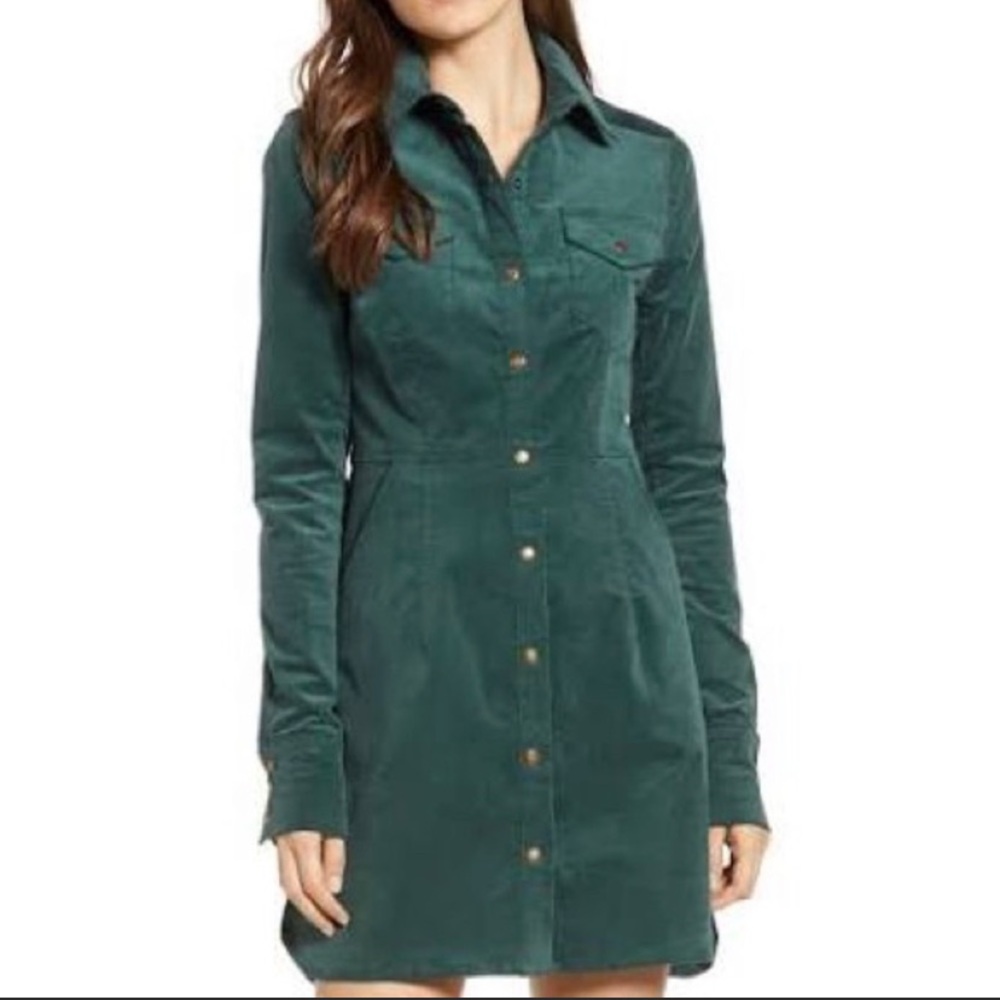 Free people dynamite green corduroy dress